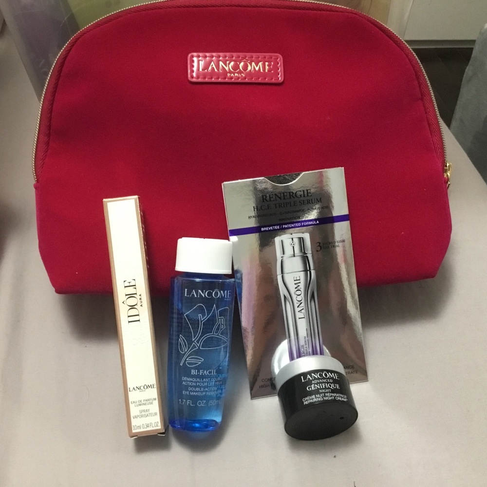 Lancome Makeup & Beauty Set with Red Bag